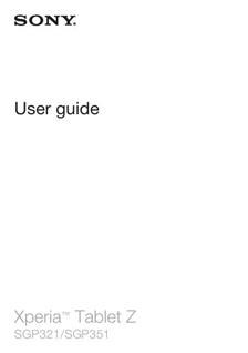 Sony Xperia Z manual. Smartphone Instructions.